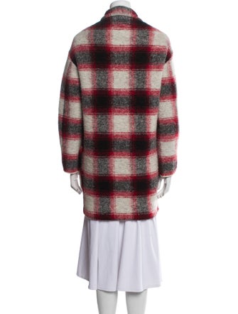 Isabel Marant Wool Plaid Print Coat