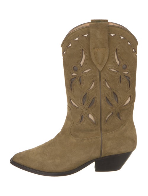 Isabel Marant Suede Cutout Accent Western Boots