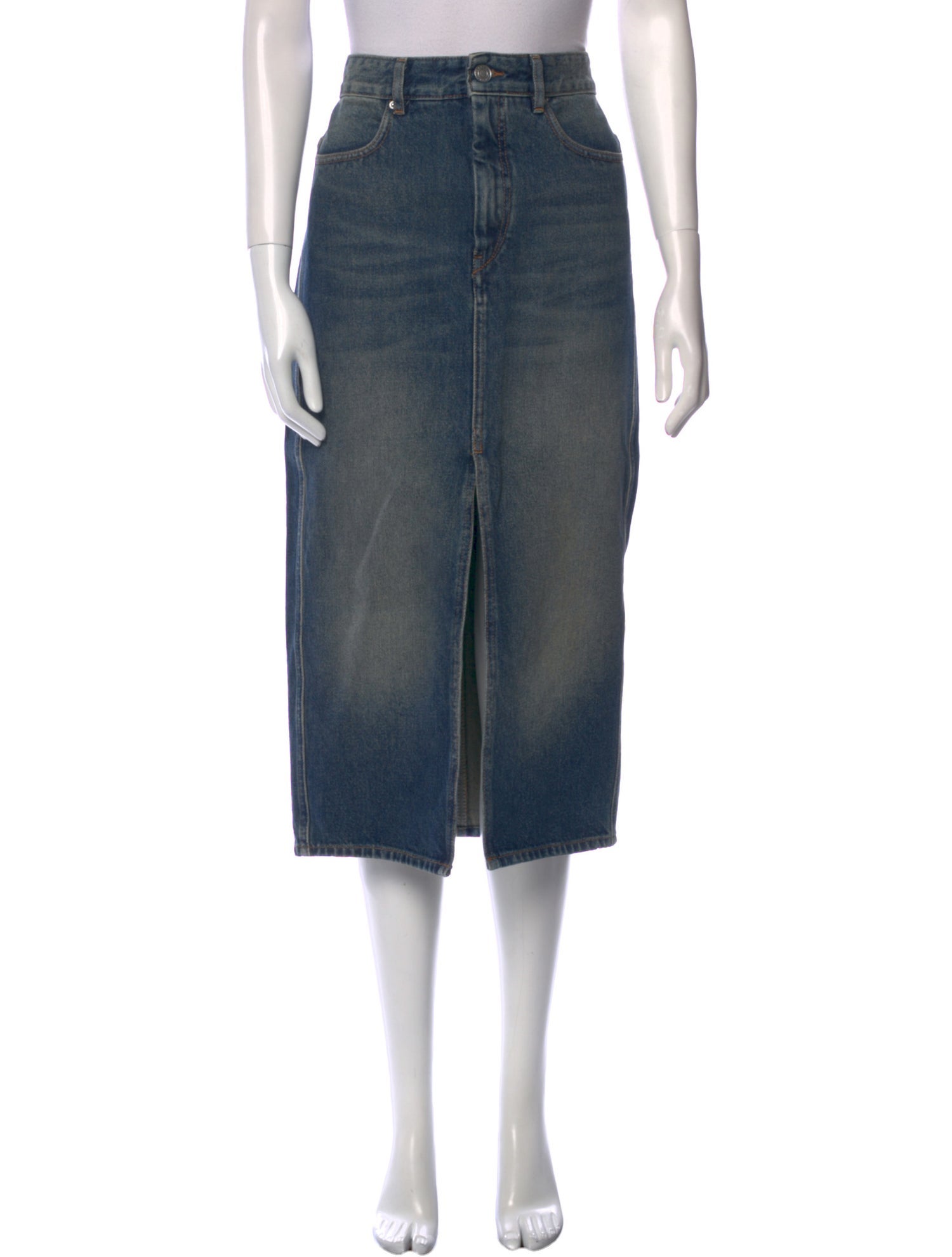 Isabel Marant Distressed Accents Midi Length Skirt