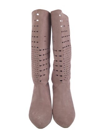 Isabel Marant Suede Cutout Accent Boots
