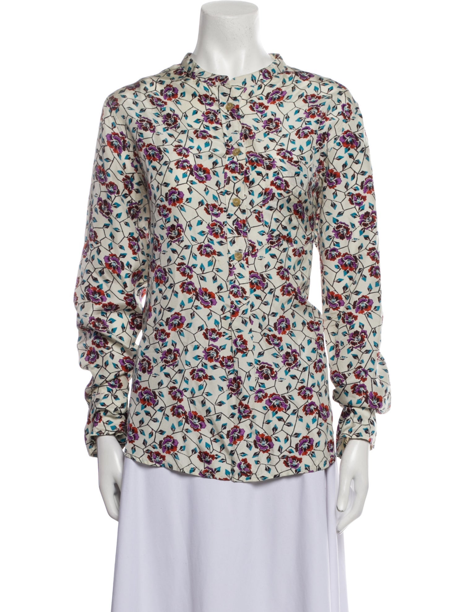Isabel Marant Silk Floral Print Blouse
