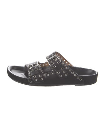 Isabel Marant Leather Printed Slides