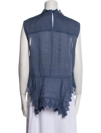 Isabel Marant Mock Neck Sleeveless Blouse