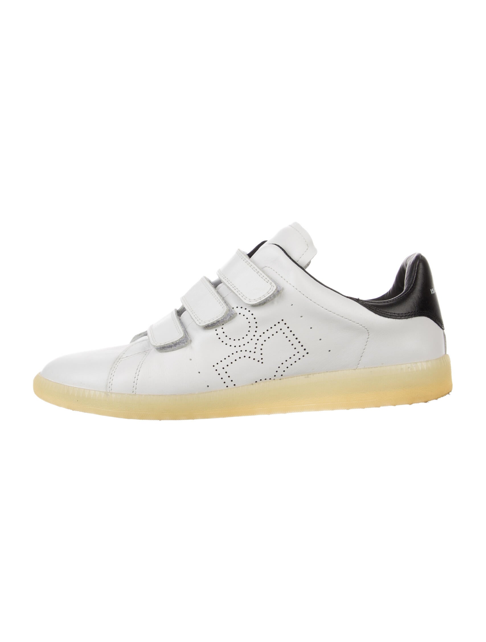 Isabel Marant Leather Colorblock Pattern Sneakers