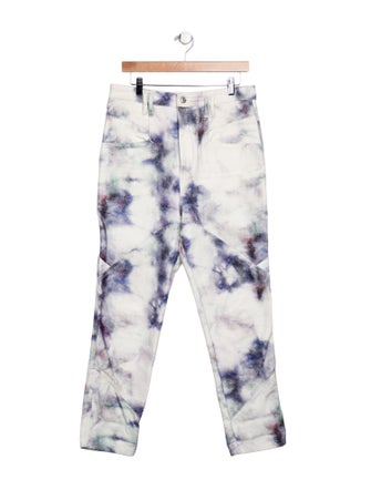 Isabel Marant Tie-Dye Print Straight Leg Pants