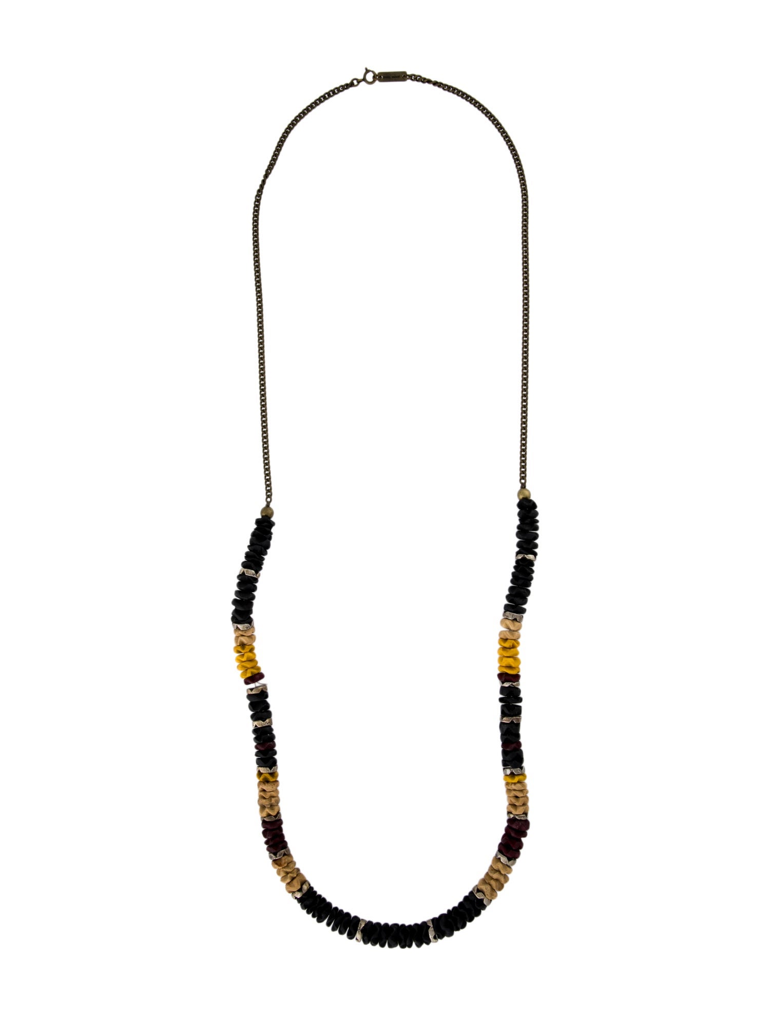 Isabel Marant Wood & Resin Bead Necklace