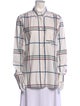 Isabel Marant Plaid Print Long Sleeve Button-Up Top