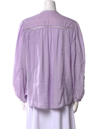 Isabel Marant Mock Neck Long Sleeve Blouse