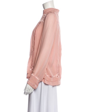Isabel Marant Silk Mock Neck Blouse