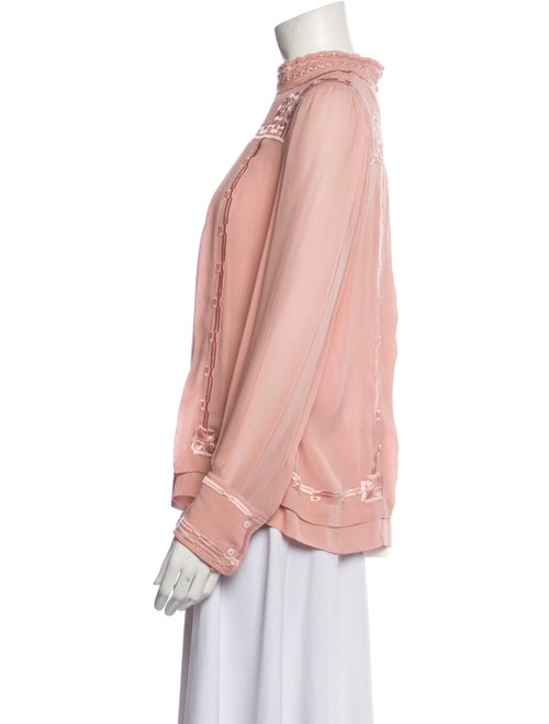 Isabel Marant Silk Mock Neck Blouse