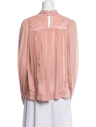 Isabel Marant Silk Mock Neck Blouse