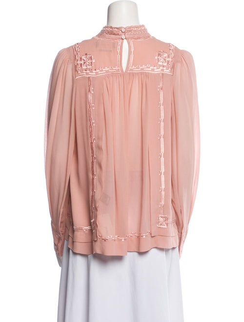 Isabel Marant Silk Mock Neck Blouse
