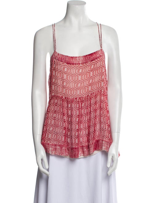 Isabel Marant Printed Square Neckline Top