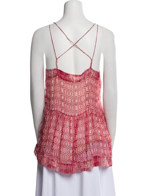 Isabel Marant Printed Square Neckline Top