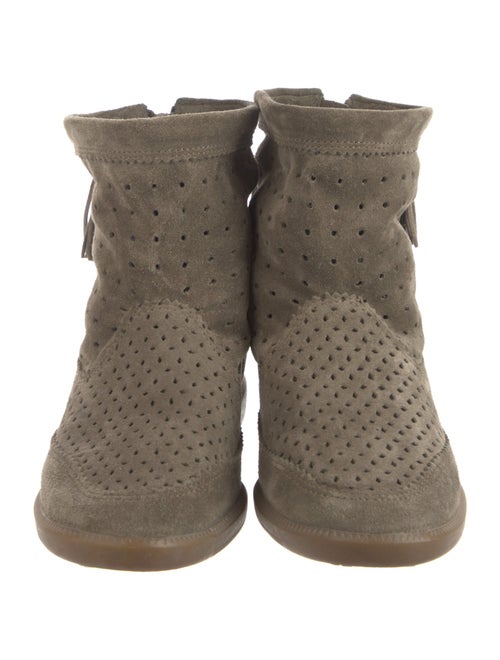 Isabel Marant Suede Tassel Accents Wedge Sneakers