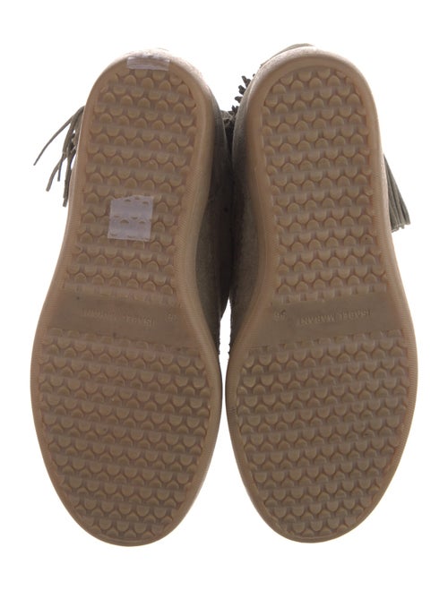Isabel Marant Suede Tassel Accents Wedge Sneakers