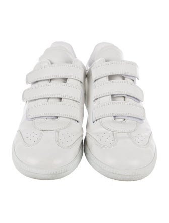 Isabel Marant Leather Graphic Print Sneakers