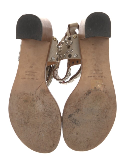 Isabel Marant Leather Crystal Embellishments Gladiator Sandals