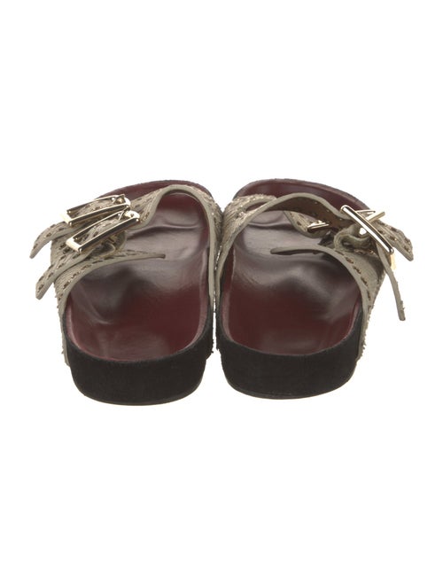 Isabel Marant Leather Eyelet Trim Slides