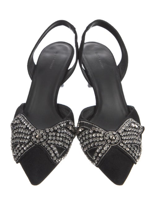 Isabel Marant Suede Crystal Embellishments Slingback Pumps
