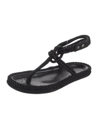 Isabel Marant Braided Accents T-Strap Sandals