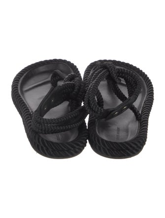 Isabel Marant Braided Accents T-Strap Sandals