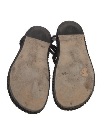 Isabel Marant Braided Accents T-Strap Sandals