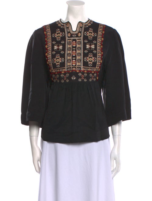 Isabel Marant Graphic Print Crew Neck Blouse