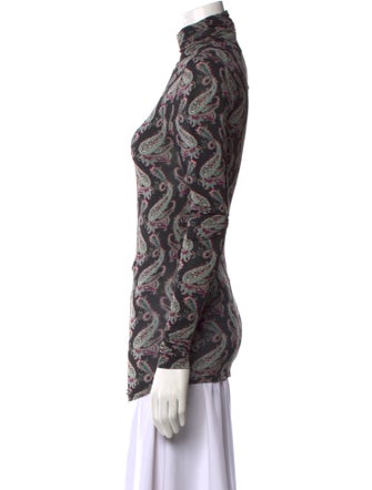 Isabel Marant Paisley Print Turtleneck Blouse