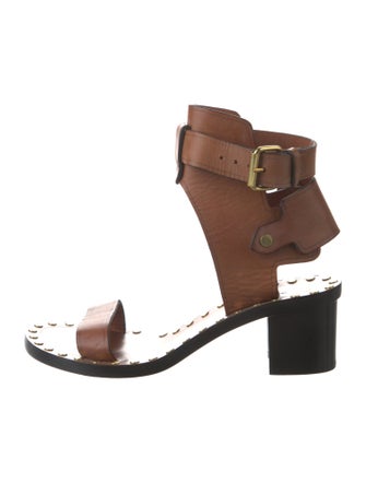 Isabel Marant Leather Studded Accents Gladiator Sandals