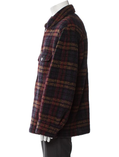 Isabel Marant Wool Plaid Print Trucker Jacket