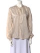 Isabel Marant Striped Mock Neck Blouse