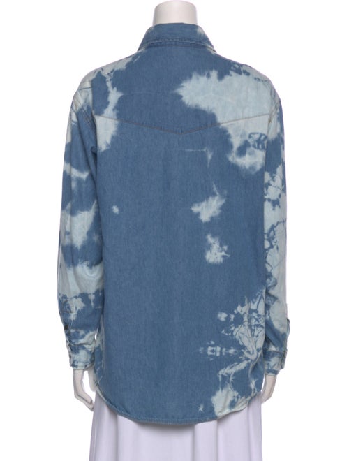 Isabel Marant Printed Long Sleeve Button-Up Top