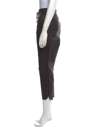 Isabel Marant Leather Straight Leg Pants