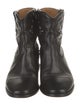 Isabel Marant Leather Studded Accents Moto Boots