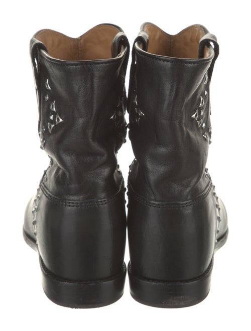 Isabel Marant Leather Studded Accents Moto Boots