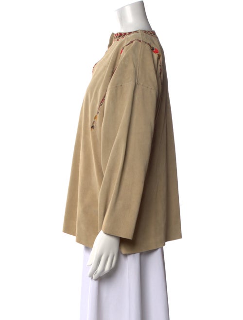 Isabel Marant Leather Bateau Neckline Blouse