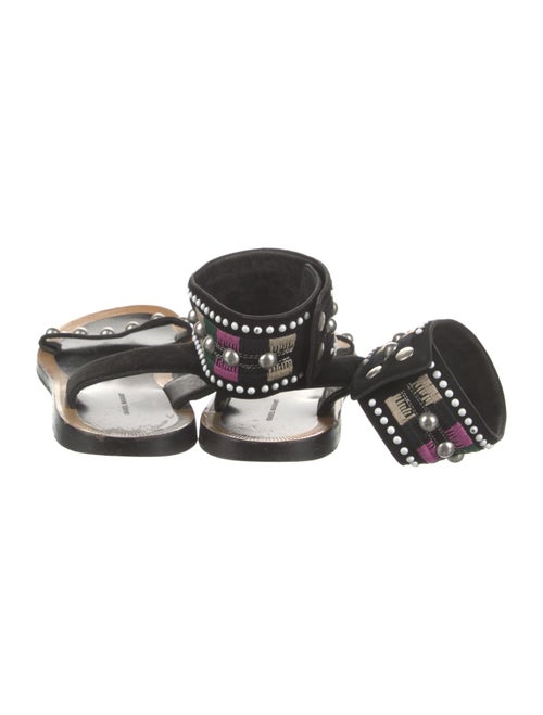 Isabel Marant Suede Printed Gladiator Sandals