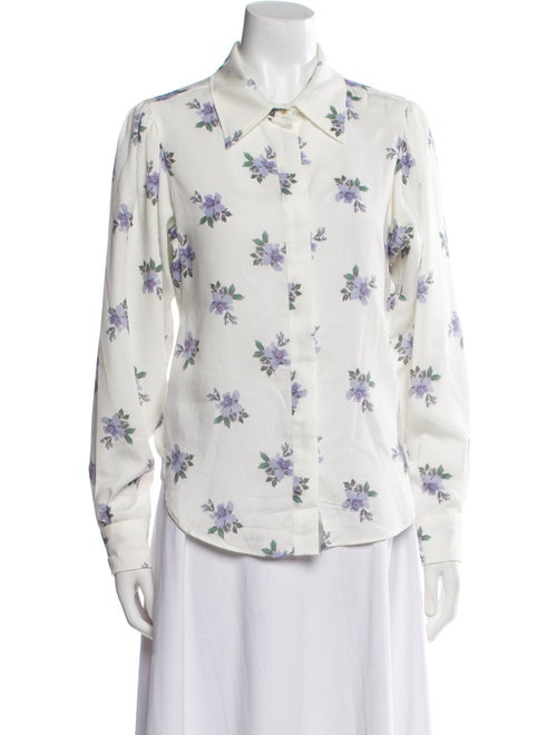 Isabel Marant Floral Print Long Sleeve Button-Up Top