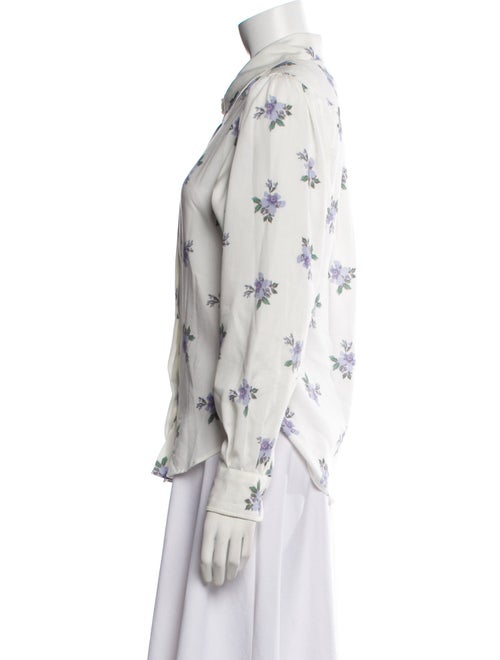 Isabel Marant Floral Print Long Sleeve Button-Up Top