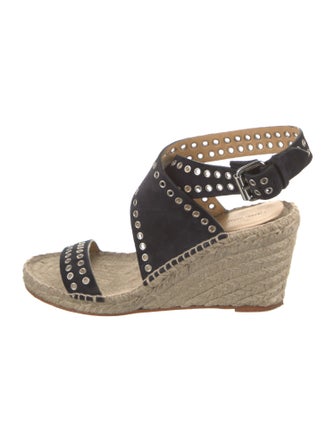 Isabel Marant Suede Whipstitch Trim Espadrilles