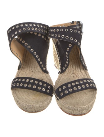 Isabel Marant Suede Whipstitch Trim Espadrilles