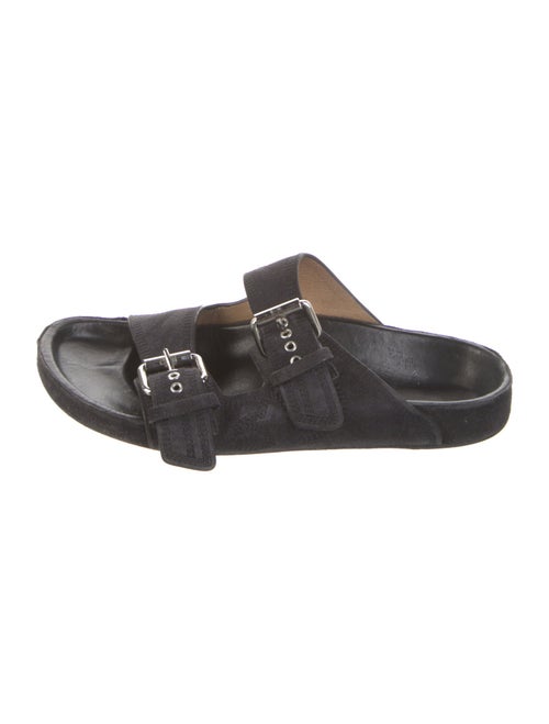 Isabel Marant Suede Embroidered Accent Slides