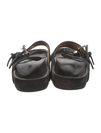 Isabel Marant Suede Embroidered Accent Slides