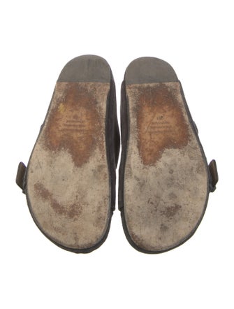 Isabel Marant Suede Embroidered Accent Slides