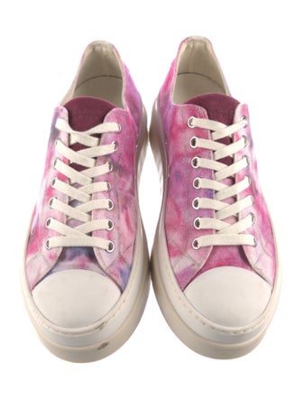 Isabel Marant Canvas Leather Trim Embellishment Sneakers