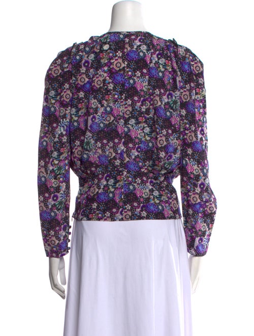 Isabel Marant Floral Print Bateau Neckline Blouse