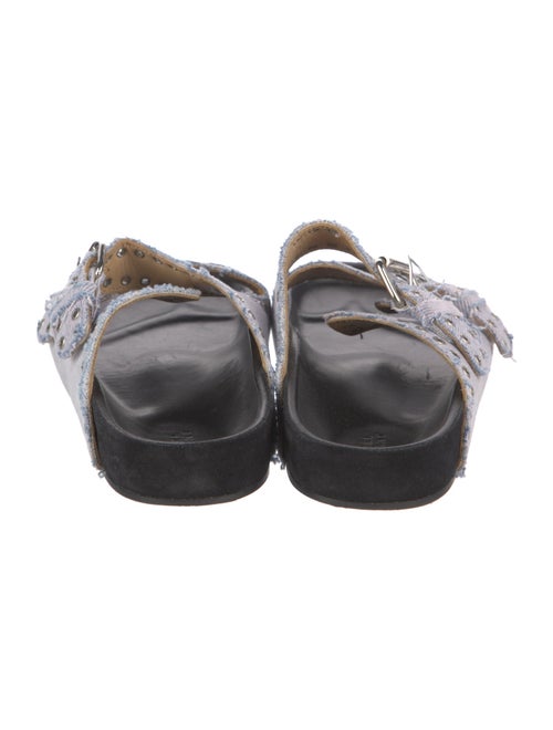 Isabel Marant Denim Striped Slides