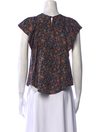 Isabel Marant Silk Floral Print Blouse