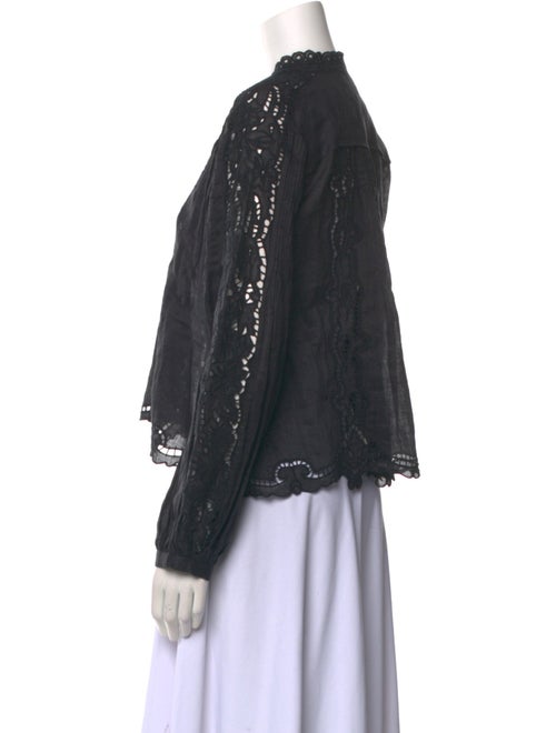 Isabel Marant Mock Neck Long Sleeve Blouse
